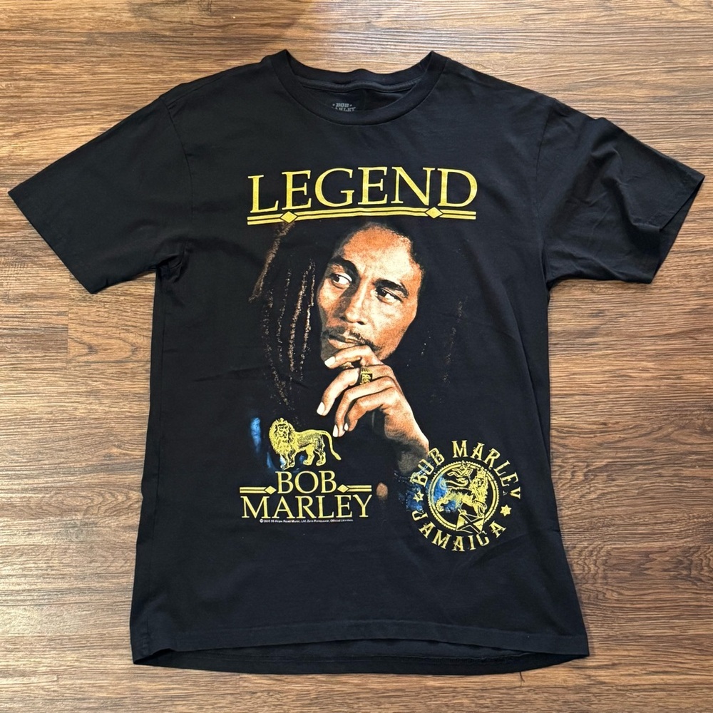 Vintage‎ 2005 Bob Marley Legend Jamaica Collection T-Shirt Black Reggae Tee (M)